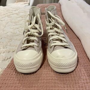 Platform High Top Converse - Worn Once - Size 8.5